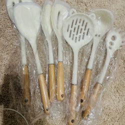 Silicon Cooking Utensils Set, Non Stick, Spatula, Spoons