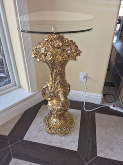 Glass top Side end table