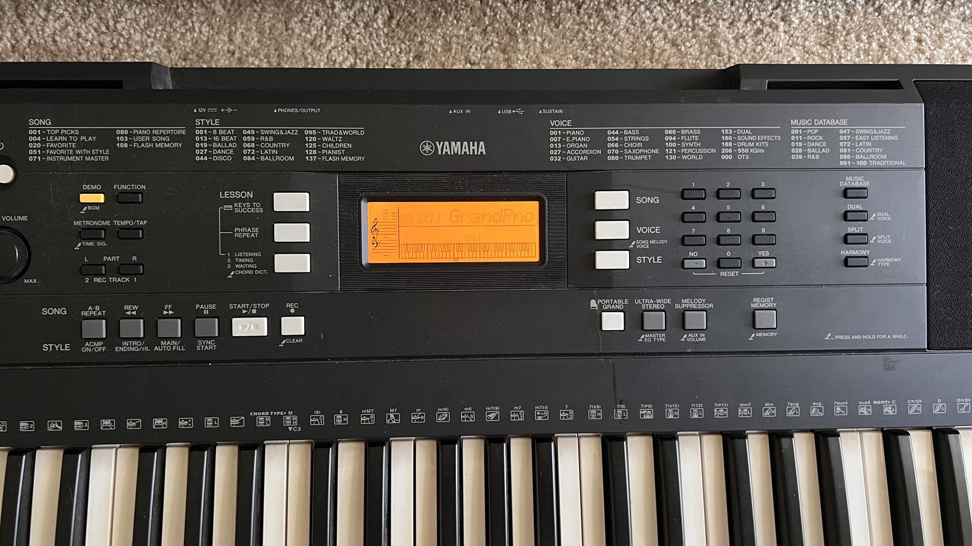Yamaha PSR E343!