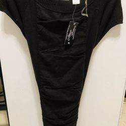 Allison Brittney Women’s  / Junior’s Sweater Dress With Belt  XL Dark Brown