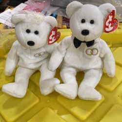 Mr And Mrs Bride And Groom Wedding Anniversary TY Beanie Baby 
