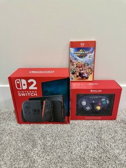 Nintendo Switch 2 Launch Day Bundle + GameCube Controller + Mario Kart World
