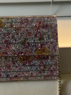 Jimmy choo candy glitter acrylic clutch bag