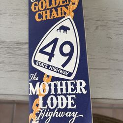 California's Golden Chain The Mother Lode Highway Fold Out Map Souvenir 1960's