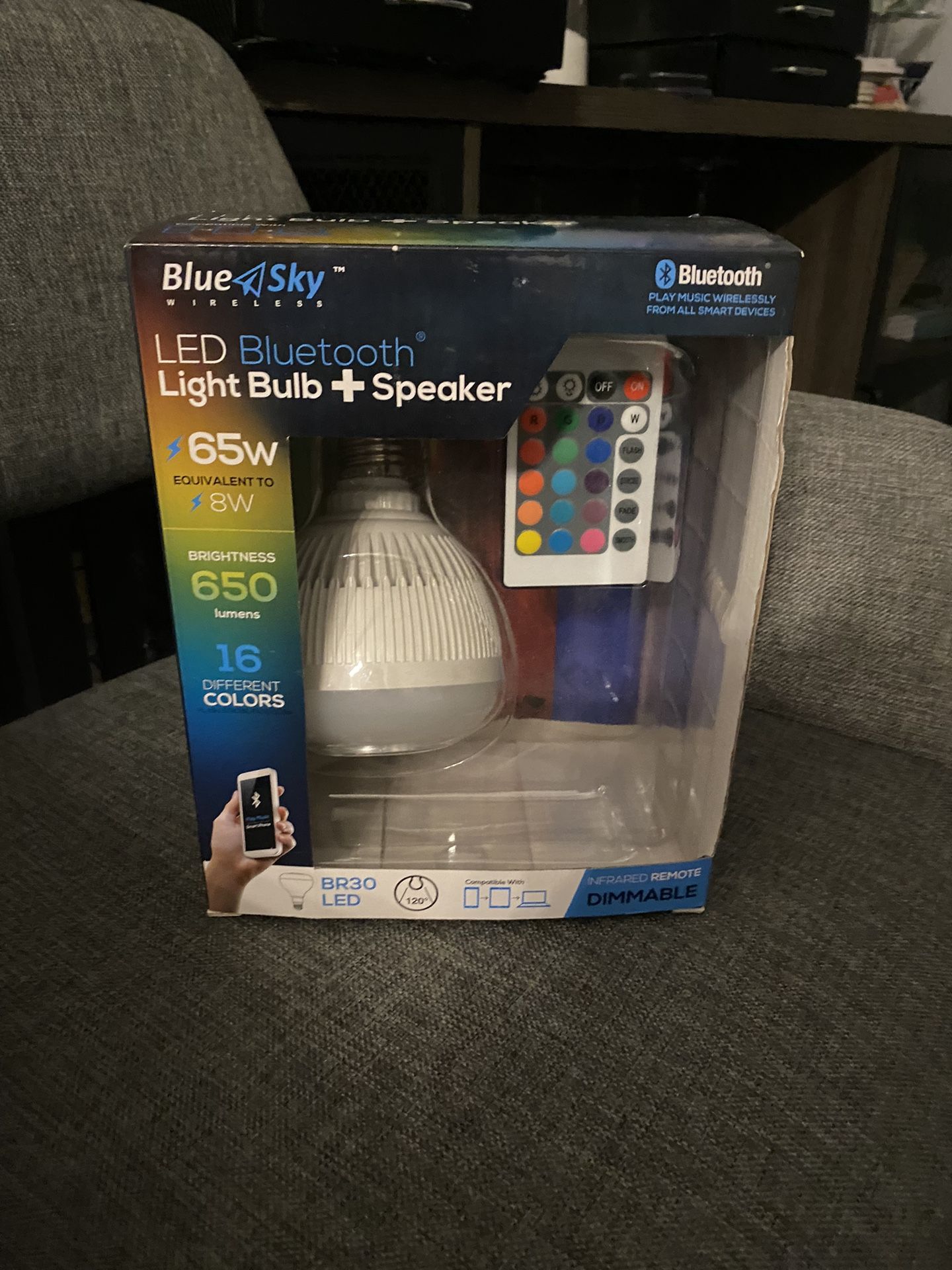 LED Bluetooth Lightbulb Plus Speaker