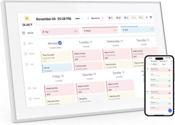 15.6 Inch Digital Calendar: Smart Digital Calendar Planner & Chore Chart, IPS FHD 1920x1080 Touchscreen Interactive Display for Family Schedules, Desk