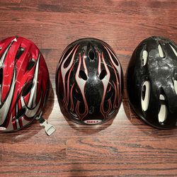 Various Bell Youth and Target Adult bike / bicycle helmets! All only $10 each!