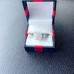 2 Ct 14k white Gold Ring Natural Diamond
