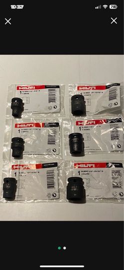 Hilti 1/2” Impact Socket Set, 3/8”, 7/16, 9/16, 3/4, 13/16, 15/16”
