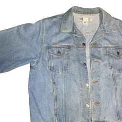 Todays News Blue Denim Jacket Made In Mexico Size Large 