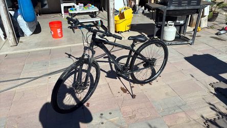 Black Mountain Bike with Disc Brakes