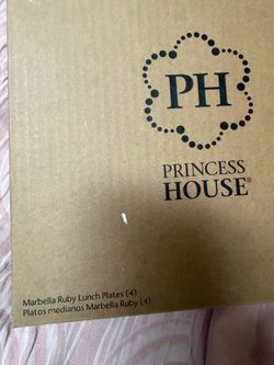 Princess House Marbella Ruby Lunch Plates Set of 4