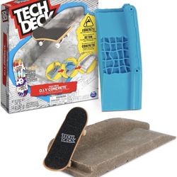 TECH DECK DIY Concrete Reusable Modeling Playset with Exclusive Enjoi Fingerboard, Rail, Molds, Skatepark Kit, Kids Toy for Boys and Girls Ages 6 and 