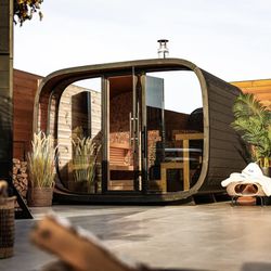 Premium Round Cube (8 Person, Wood-Fired, Estonian Design)