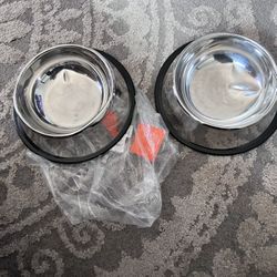 Stainless Steel Dog Bowls Set Of Two For Big Dogs 