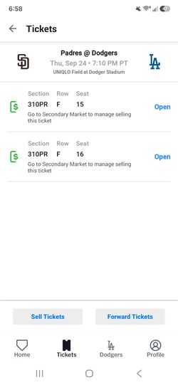 Dodger tickets