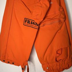 Smoke Rise Women’s Orange Cargo Pants M Elastic Waist