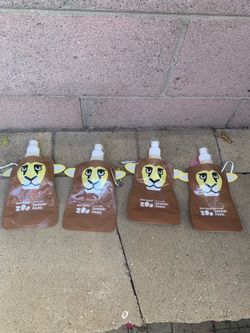 San Diego Zoo Safari Park Foldable Water Bottles Set of 4