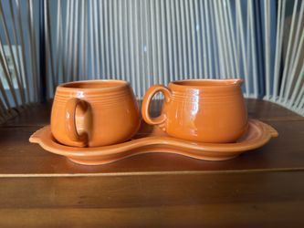 Fiesta Cream and Sugar Set with Tray