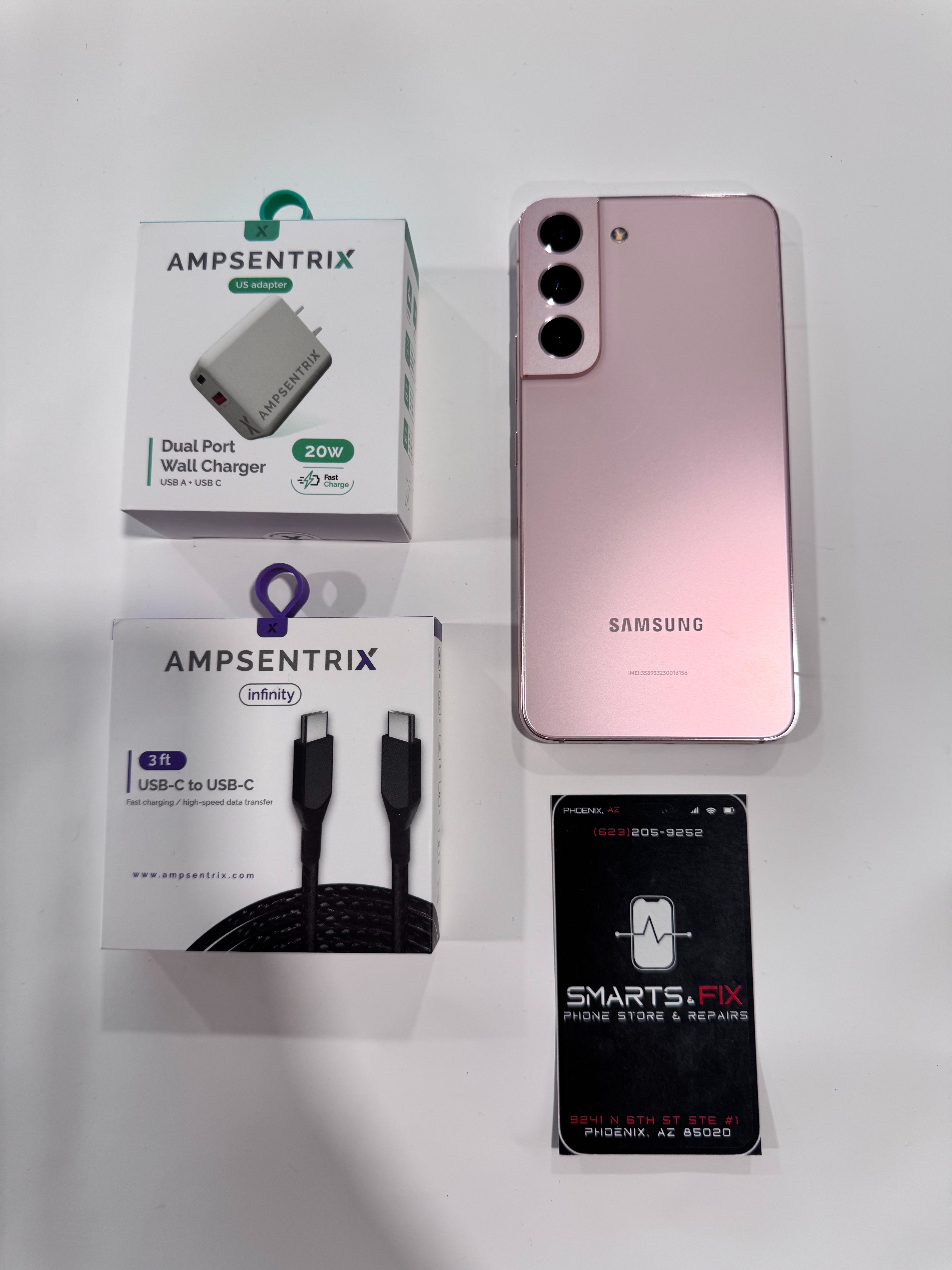 Samsung Galaxy S22 5G 128 GB - Pink (Unlocked) + Warranty