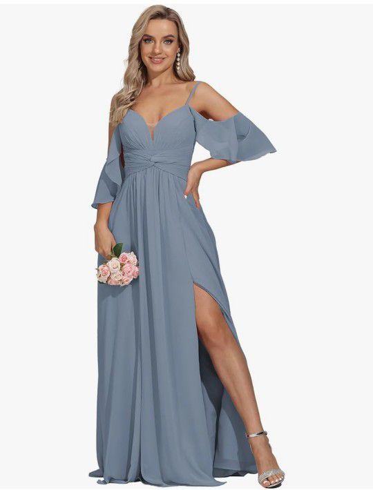 Formal Dress Size 6 Dusty Blue