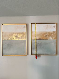 Gold framed wall art
