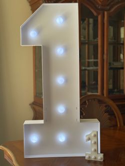 Two number one party signs