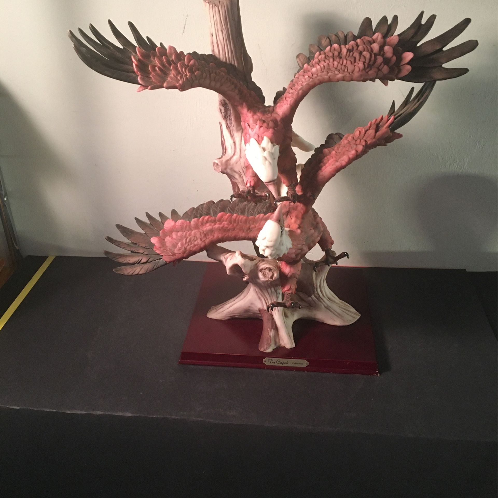 Large De Capoli Collection Double Eagle Resin Sculpture