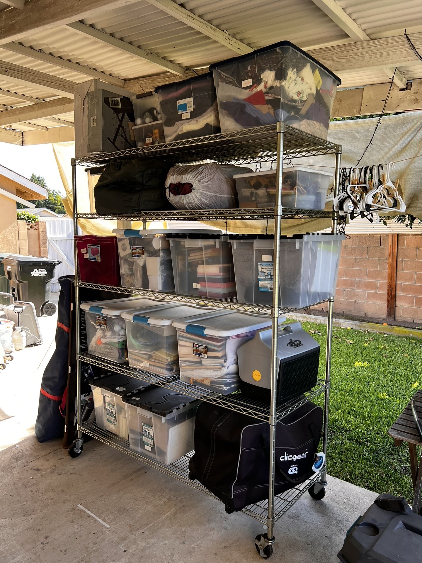 Stainless Steel Rack With Wheels (without Content)