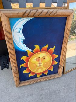 Painting sun and moon