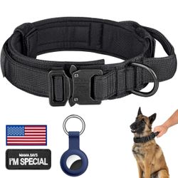 Tactical Dog Collar, Adjustable Military Training Nylon Dog Collar .