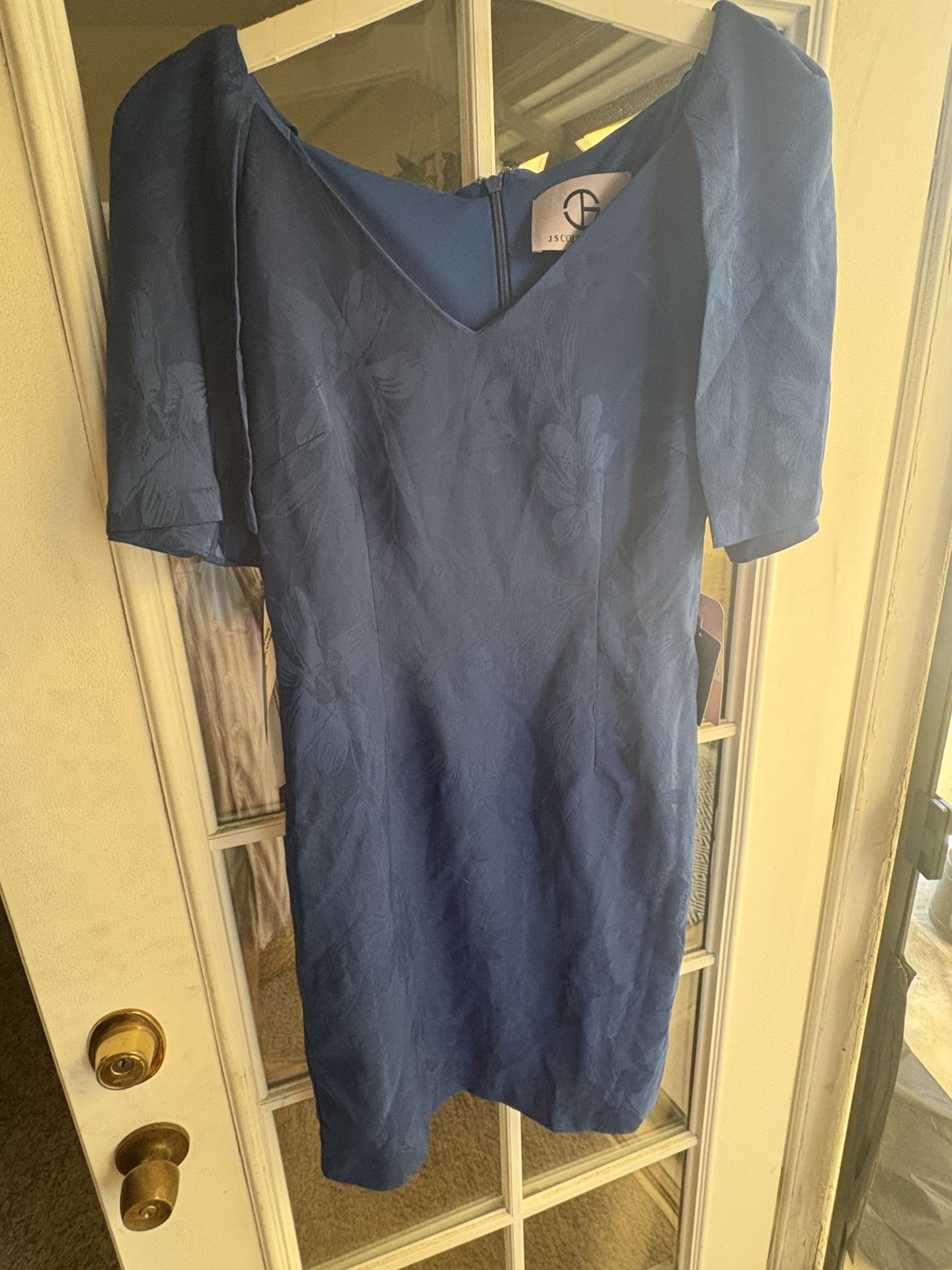 NWT JS Collections Blue Floral Dress