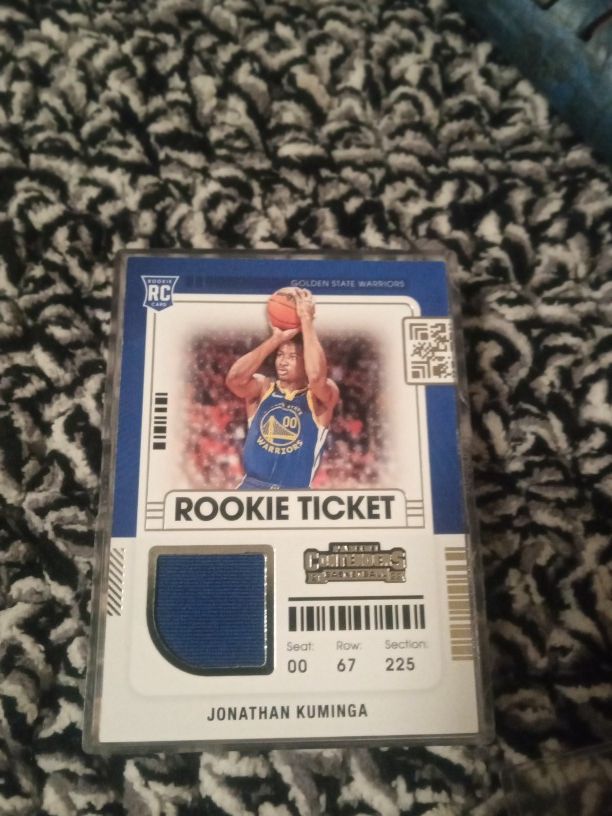 Jonathon Kuminga Rookie Ticket Jersey Card Very Nice Mint Condition