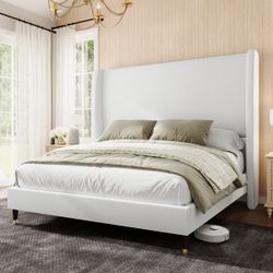 Brand new king size bed frame and mattress