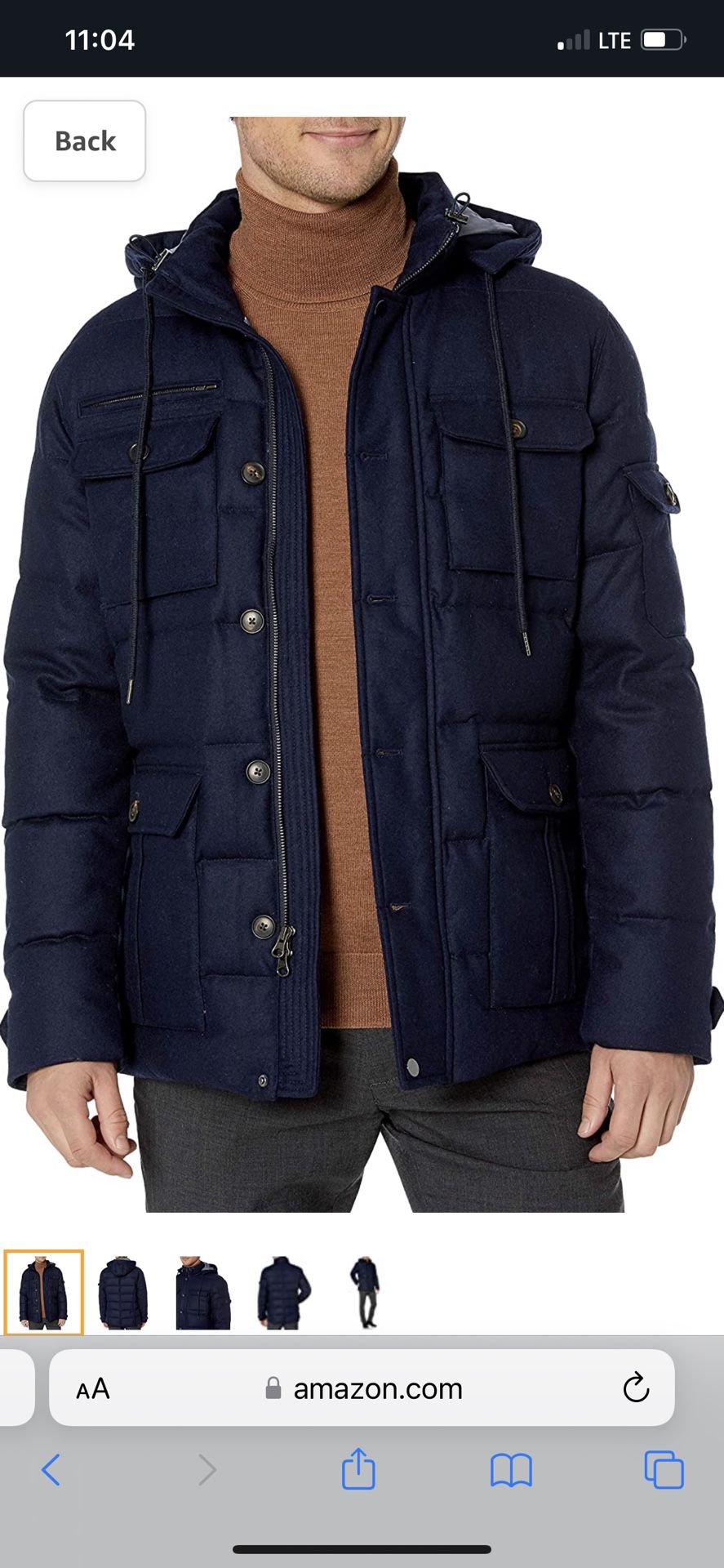 Buttoned Down Men's Duck Down Wool Flannel Parka