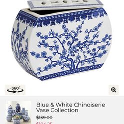     Blue & White Chinoiserie Vase Collection