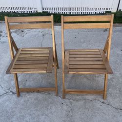 Solid Wood Folding Patio Dining Chairs