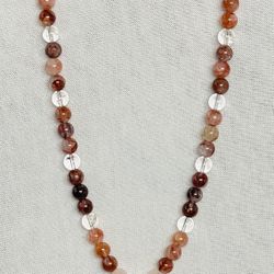 Handmade Fire Quartz Necklace, Bracelet, Earrings, Gift Box and Pouches Jewelry Gift Set