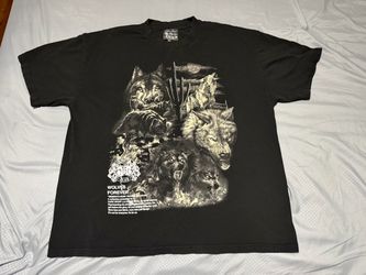 Darc Sport Wolves Forever Memento Mori Oversized Graphic T-Shirt Black Size XXL