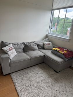 Gray pull out couch