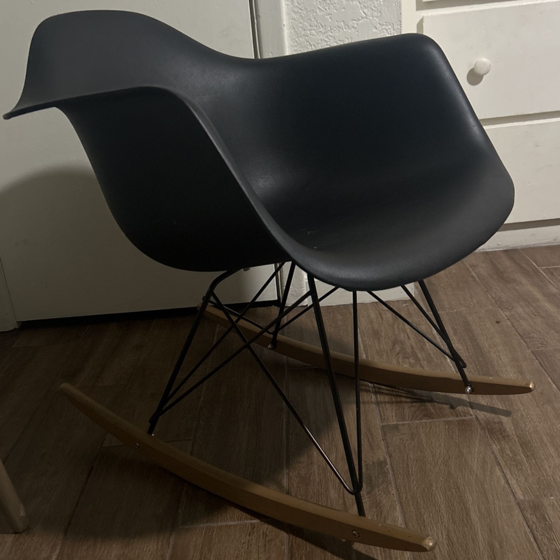 Black Mid-Century Modern Rocking Chair