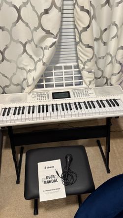 Donner DEK-610S 61 Key Electronic Keyboard Set with Stool / Microphone