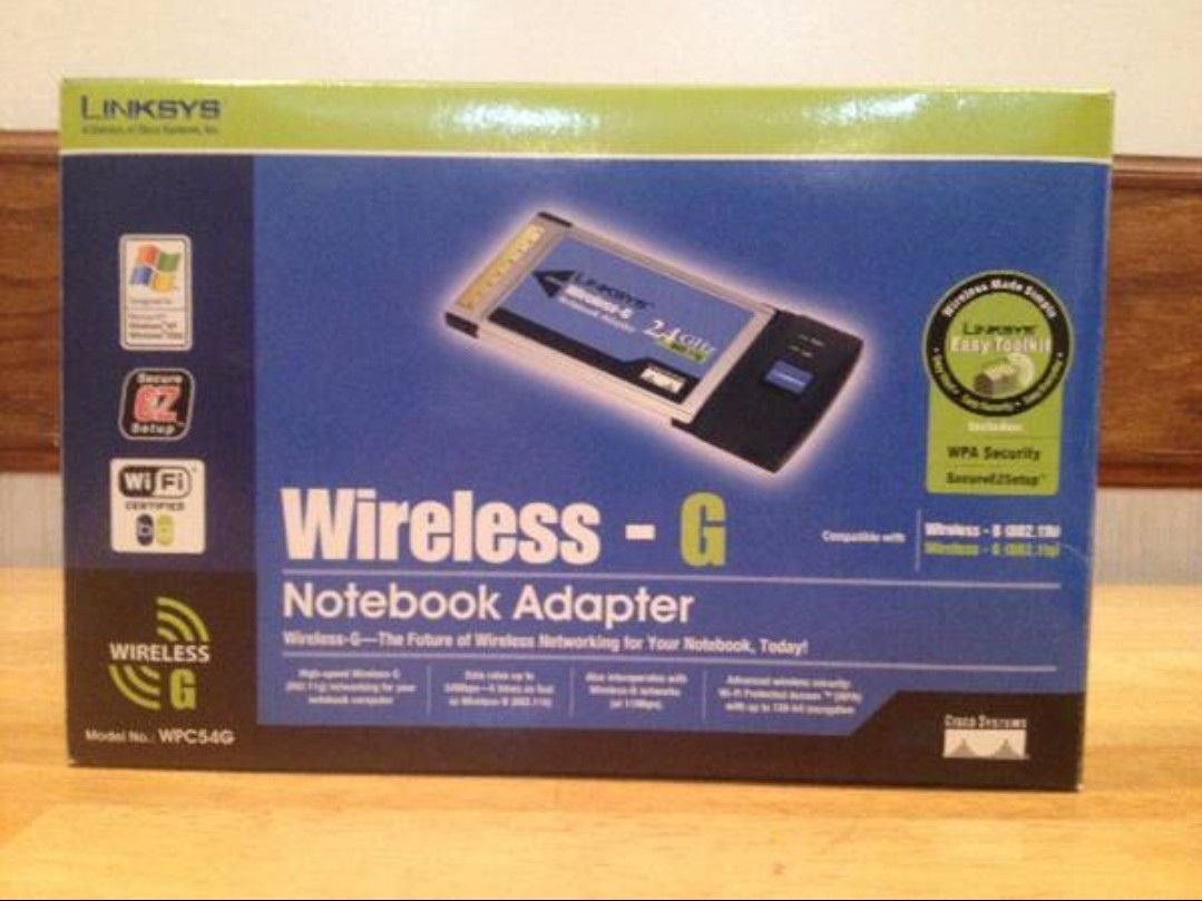 Linksys 2.4GHz Notebook Adapter WPC54GX4
