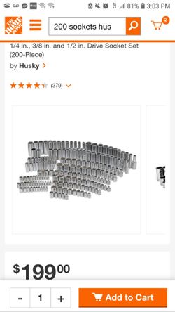 200 peice husky socket set