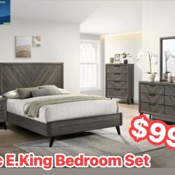 E. King 4 Pc Bedroom Set 