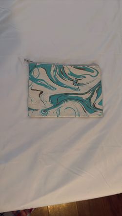 Blue And Gold Swirl Pencil Case