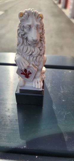 Vintage Mid-Century Italian Lion Marzocco Statuette by Sculptor G. Ruggeri 🇮🇹