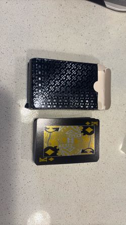 Black and Gold Playing Card Deck