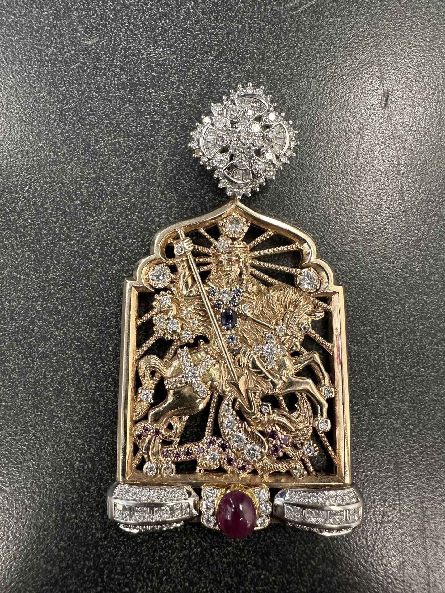14K Two Tone Gold Pendant