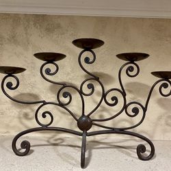 Bronze Metal Candle Holder 